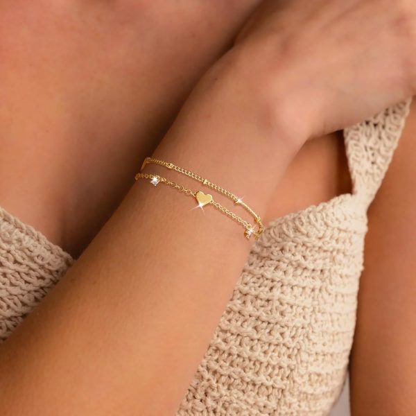 Gold Bracelets for Women, Dainty Gold Jewelry Gifts for Women, 14k Gold Bracelets for Women Non Tarnish, Trendy Gold Bracelet Waterproof, Gold Accessories for women - Image 3
