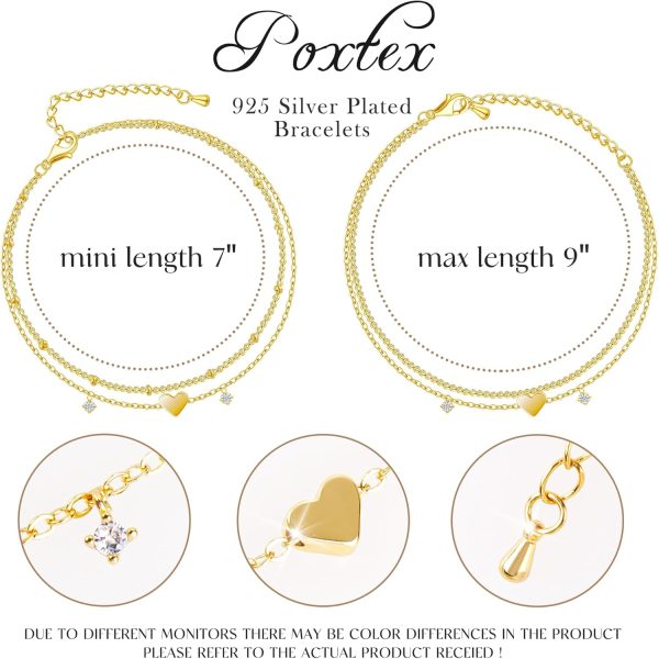 Gold Bracelets for Women, Dainty Gold Jewelry Gifts for Women, 14k Gold Bracelets for Women Non Tarnish, Trendy Gold Bracelet Waterproof, Gold Accessories for women - Image 5