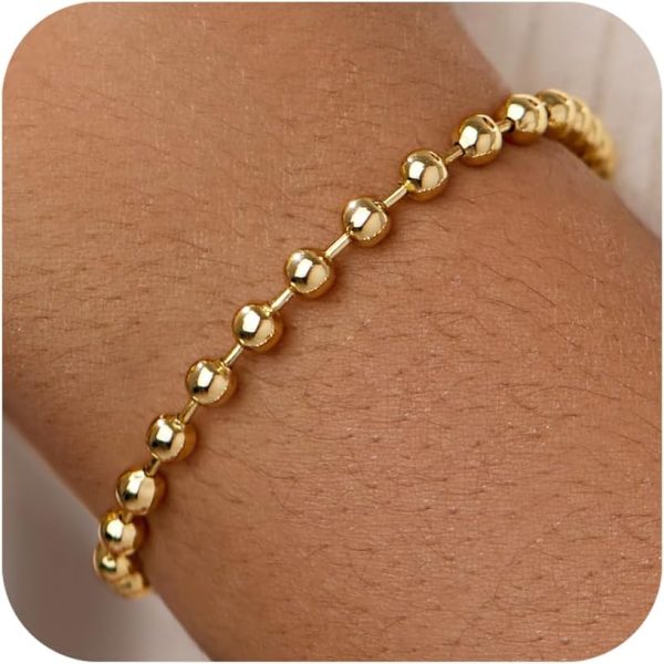 Gold Bracelets for Women, Dainty Gold Jewelry Gifts for Women, 14k Gold Bracelets for Women Non Tarnish, Trendy Gold Bracelet Waterproof, Gold Accessories for women - Image 10