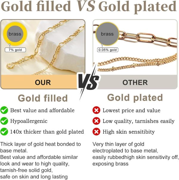 Gold Bracelets for Women, Dainty Gold Jewelry Gifts for Women, 14k Gold Bracelets for Women Non Tarnish, Trendy Gold Bracelet Waterproof, Gold Accessories for women - Image 15
