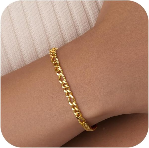 Gold Bracelets for Women, Dainty Gold Jewelry Gifts for Women, 14k Gold Bracelets for Women Non Tarnish, Trendy Gold Bracelet Waterproof, Gold Accessories for women - Image 25