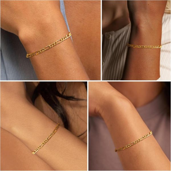 Gold Bracelets for Women, Dainty Gold Jewelry Gifts for Women, 14k Gold Bracelets for Women Non Tarnish, Trendy Gold Bracelet Waterproof, Gold Accessories for women - Image 28