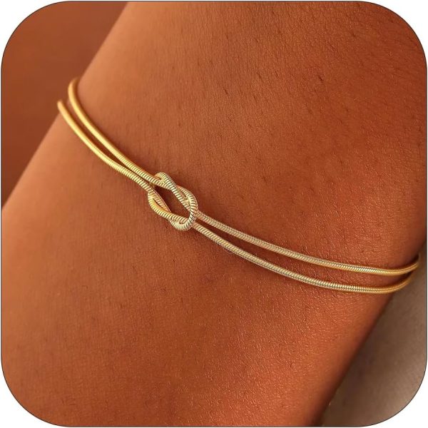 Gold Bracelets for Women, Dainty Gold Jewelry Gifts for Women, 14k Gold Bracelets for Women Non Tarnish, Trendy Gold Bracelet Waterproof, Gold Accessories for women - Image 33