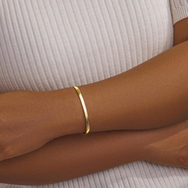 Gold Bracelets for Women, Dainty Gold Jewelry Gifts for Women, 14k Gold Bracelets for Women Non Tarnish, Trendy Gold Bracelet Waterproof, Gold Accessories for women - Image 69