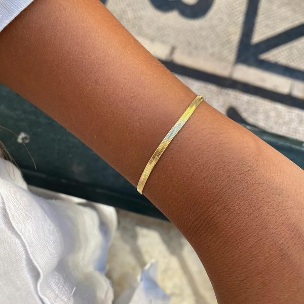 Gold Bracelets for Women, Dainty Gold Jewelry Gifts for Women, 14k Gold Bracelets for Women Non Tarnish, Trendy Gold Bracelet Waterproof, Gold Accessories for women - Image 71