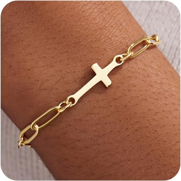 Gold Bracelets for Women, Dainty Gold Jewelry Gifts for Women, 14k Gold Bracelets for Women Non Tarnish, Trendy Gold Bracelet Waterproof, Gold Accessories for women - Image 75