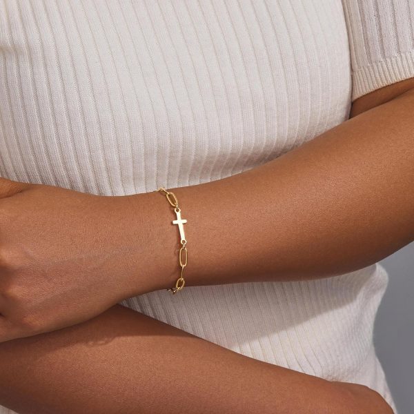 Gold Bracelets for Women, Dainty Gold Jewelry Gifts for Women, 14k Gold Bracelets for Women Non Tarnish, Trendy Gold Bracelet Waterproof, Gold Accessories for women - Image 76