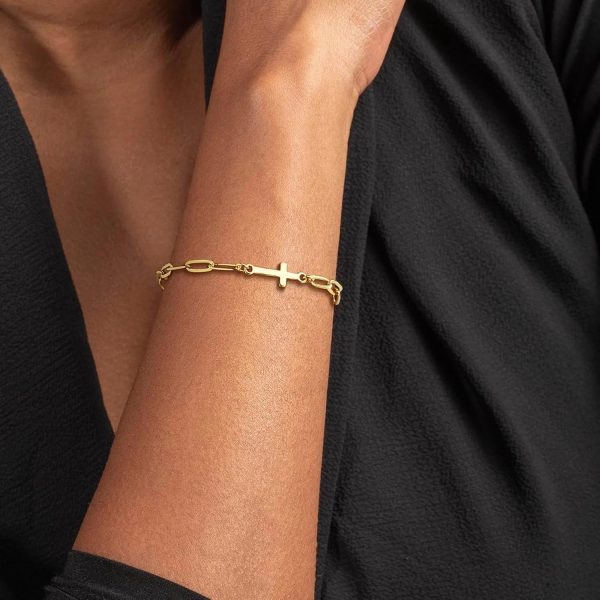 Gold Bracelets for Women, Dainty Gold Jewelry Gifts for Women, 14k Gold Bracelets for Women Non Tarnish, Trendy Gold Bracelet Waterproof, Gold Accessories for women - Image 78