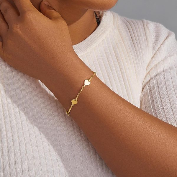 Gold Bracelets for Women, Dainty Gold Jewelry Gifts for Women, 14k Gold Bracelets for Women Non Tarnish, Trendy Gold Bracelet Waterproof, Gold Accessories for women - Image 89