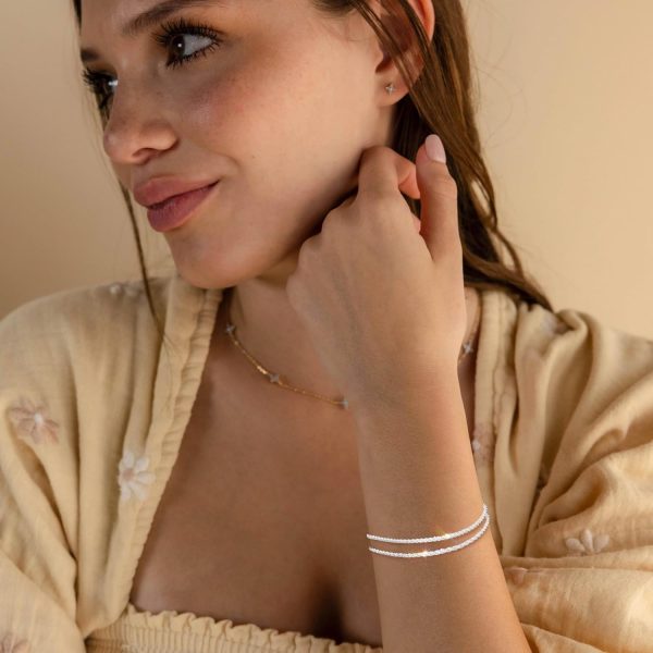 Gold Bracelets for Women, Dainty Gold Jewelry Gifts for Women, 14k Gold Bracelets for Women Non Tarnish, Trendy Gold Bracelet Waterproof, Gold Accessories for women - Image 98