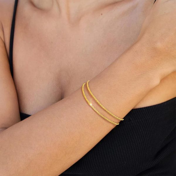 Gold Bracelets for Women, Dainty Gold Jewelry Gifts for Women, 14k Gold Bracelets for Women Non Tarnish, Trendy Gold Bracelet Waterproof, Gold Accessories for women - Image 103