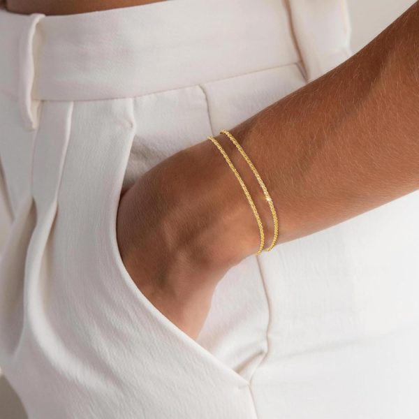 Gold Bracelets for Women, Dainty Gold Jewelry Gifts for Women, 14k Gold Bracelets for Women Non Tarnish, Trendy Gold Bracelet Waterproof, Gold Accessories for women - Image 104