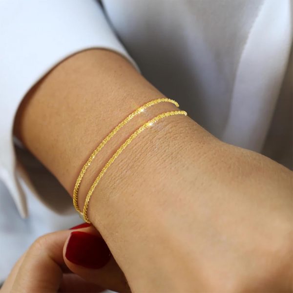 Gold Bracelets for Women, Dainty Gold Jewelry Gifts for Women, 14k Gold Bracelets for Women Non Tarnish, Trendy Gold Bracelet Waterproof, Gold Accessories for women - Image 105