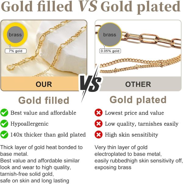 Gold Bracelets for Women,Dainty Bracelets Set for Women Trendy, Gold Bracelets Stack With Beaded, Cuban, Paperclip, Heart, Snake, Rope, Pearl, Cross, Hand Chain, Silver Jewelry Gifts for Women Christmas - Image 7