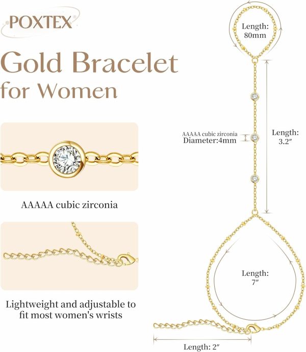 Gold Bracelets for Women,Dainty Bracelets Set for Women Trendy, Gold Bracelets Stack With Beaded, Cuban, Paperclip, Heart, Snake, Rope, Pearl, Cross, Hand Chain, Silver Jewelry Gifts for Women Christmas - Image 27
