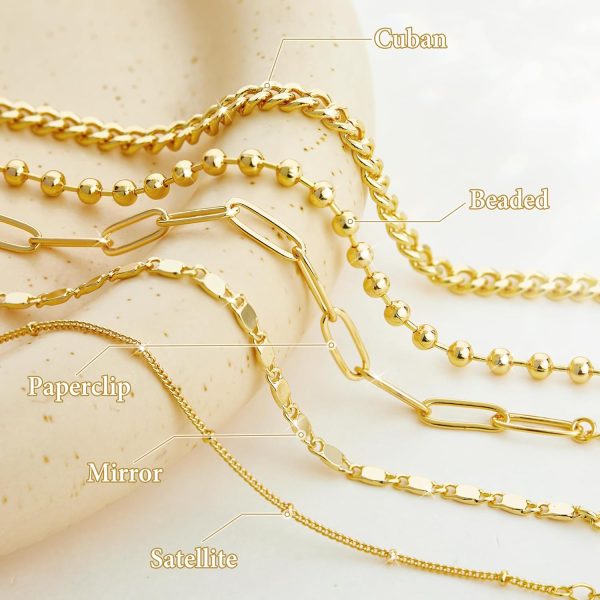 Gold Bracelets for Women,Dainty Bracelets Set for Women Trendy, Gold Bracelets Stack With Beaded, Cuban, Paperclip, Heart, Snake, Rope, Pearl, Cross, Hand Chain, Silver Jewelry Gifts for Women Christmas - Image 44