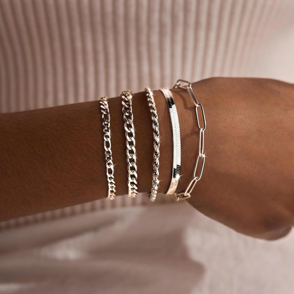 Gold Bracelets for Women,Dainty Bracelets Set for Women Trendy, Gold Bracelets Stack With Beaded, Cuban, Paperclip, Heart, Snake, Rope, Pearl, Cross, Hand Chain, Silver Jewelry Gifts for Women Christmas - Image 54