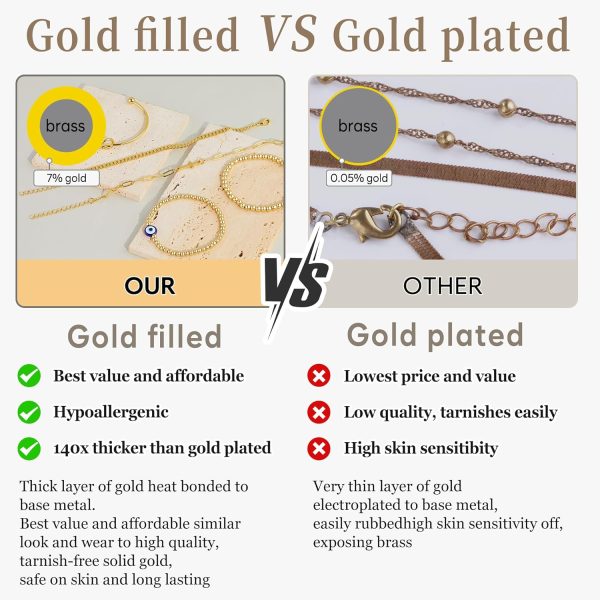 Gold Bracelets for Women,Dainty Bracelets Set for Women Trendy, Gold Bracelets Stack With Beaded, Cuban, Paperclip, Heart, Snake, Rope, Pearl, Cross, Hand Chain, Silver Jewelry Gifts for Women Christmas - Image 75
