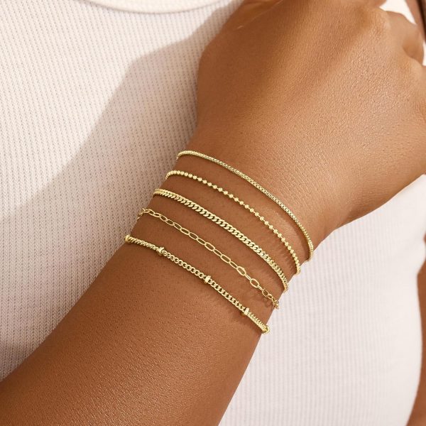 Gold Bracelets for Women,Dainty Bracelets Set for Women Trendy, Gold Bracelets Stack With Beaded, Cuban, Paperclip, Heart, Snake, Rope, Pearl, Cross, Hand Chain, Silver Jewelry Gifts for Women Christmas - Image 78