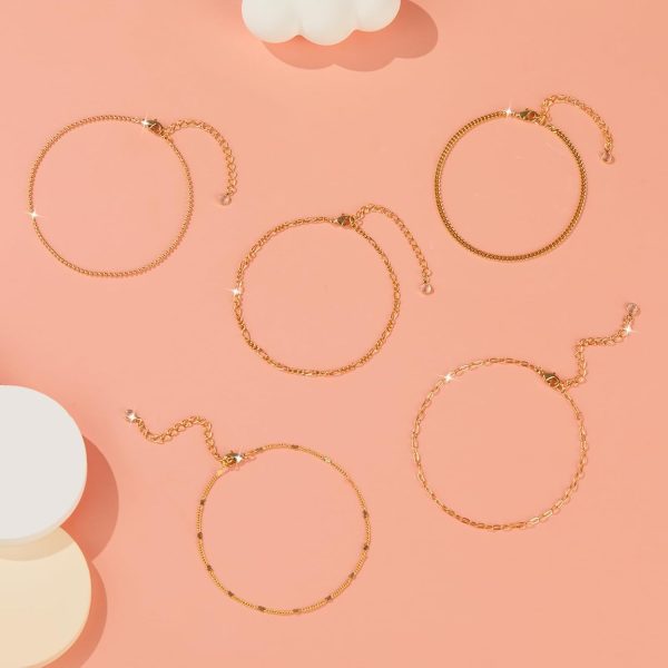 Gold Bracelets for Women,Dainty Bracelets Set for Women Trendy, Gold Bracelets Stack With Beaded, Cuban, Paperclip, Heart, Snake, Rope, Pearl, Cross, Hand Chain, Silver Jewelry Gifts for Women Christmas - Image 87