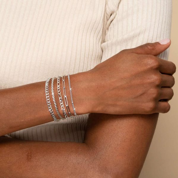 Gold Bracelets for Women,Dainty Bracelets Set for Women Trendy, Gold Bracelets Stack With Beaded, Cuban, Paperclip, Heart, Snake, Rope, Pearl, Cross, Hand Chain, Silver Jewelry Gifts for Women Christmas - Image 93
