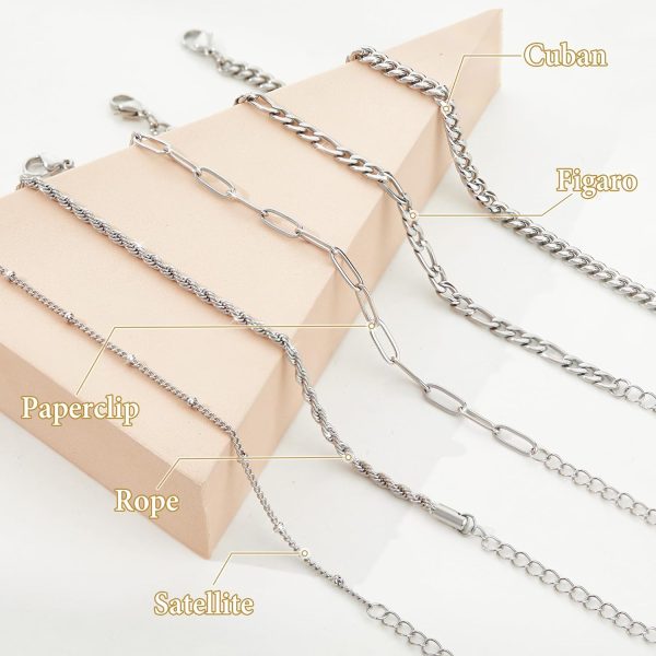 Gold Bracelets for Women,Dainty Bracelets Set for Women Trendy, Gold Bracelets Stack With Beaded, Cuban, Paperclip, Heart, Snake, Rope, Pearl, Cross, Hand Chain, Silver Jewelry Gifts for Women Christmas - Image 96