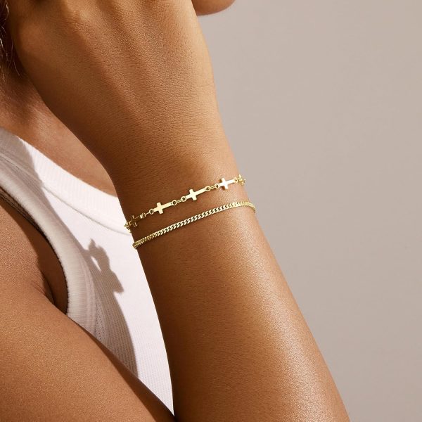 Gold Bracelets for Women,Dainty Bracelets Set for Women Trendy, Gold Bracelets Stack With Beaded, Cuban, Paperclip, Heart, Snake, Rope, Pearl, Cross, Hand Chain, Silver Jewelry Gifts for Women Christmas - Image 98
