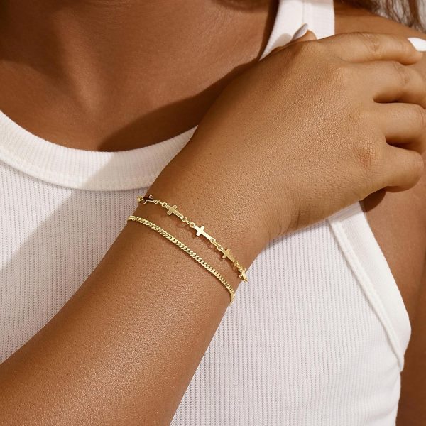 Gold Bracelets for Women,Dainty Bracelets Set for Women Trendy, Gold Bracelets Stack With Beaded, Cuban, Paperclip, Heart, Snake, Rope, Pearl, Cross, Hand Chain, Silver Jewelry Gifts for Women Christmas - Image 99