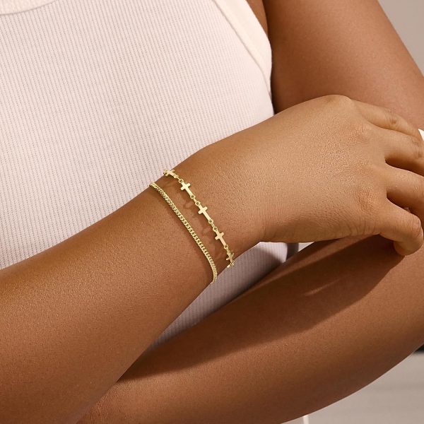 Gold Bracelets for Women,Dainty Bracelets Set for Women Trendy, Gold Bracelets Stack With Beaded, Cuban, Paperclip, Heart, Snake, Rope, Pearl, Cross, Hand Chain, Silver Jewelry Gifts for Women Christmas - Image 100