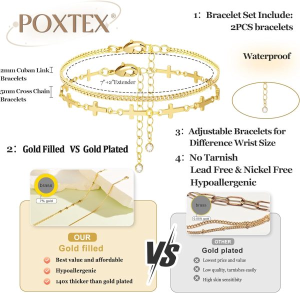Gold Bracelets for Women,Dainty Bracelets Set for Women Trendy, Gold Bracelets Stack With Beaded, Cuban, Paperclip, Heart, Snake, Rope, Pearl, Cross, Hand Chain, Silver Jewelry Gifts for Women Christmas - Image 101