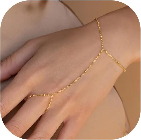 Gold Bracelets for Women,Dainty Bracelets Set for Women Trendy, Gold Bracelets Stack With Beaded, Cuban, Paperclip, Heart, Snake, Rope, Pearl, Cross, Hand Chain, Silver Jewelry Gifts for Women Christmas - Image 109