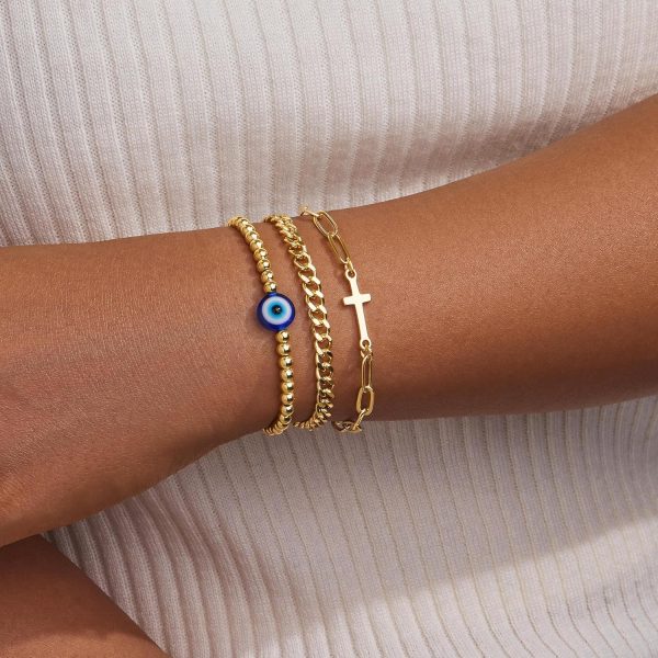 Gold Bracelets for Women,Dainty Bracelets Set for Women Trendy, Gold Bracelets Stack With Beaded, Cuban, Paperclip, Heart, Snake, Rope, Pearl, Cross, Hand Chain, Silver Jewelry Gifts for Women Christmas - Image 18