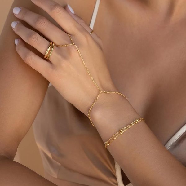 Gold Bracelets for Women,Dainty Bracelets Set for Women Trendy, Gold Bracelets Stack With Beaded, Cuban, Paperclip, Heart, Snake, Rope, Pearl, Cross, Hand Chain, Silver Jewelry Gifts for Women Christmas - Image 112