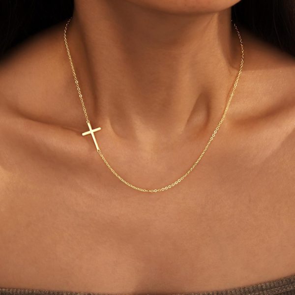 Cross Necklace for Women, Dainty14K Real Gold Silver Plated Cross Choker Pendant Jewelry Non Tarnish Waterproof Trendy Cute Simple Small Necklace Easter Christian Baptism Religious Faith Jewelry Gifts - Image 37