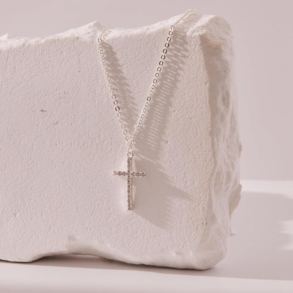 Cross Necklace for Women, Dainty14K Real Gold Silver Plated Cross Choker Pendant Jewelry Non Tarnish Waterproof Trendy Cute Simple Small Necklace Easter Christian Baptism Religious Faith Jewelry Gifts - Image 66