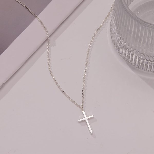 Cross Necklace for Women, Dainty14K Real Gold Silver Plated Cross Choker Pendant Jewelry Non Tarnish Waterproof Trendy Cute Simple Small Necklace Easter Christian Baptism Religious Faith Jewelry Gifts - Image 82