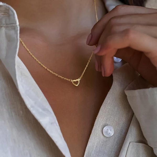 Heart Necklaces for Women, Dainty 14K Gold/Silver Plated Necklace Cute Tiny Gold Diamond Infiniy Heart Pendant Jewelry, Ideal Gifts for Mothers Day Valentines Day Birthday Christmas Graduation - Image 4