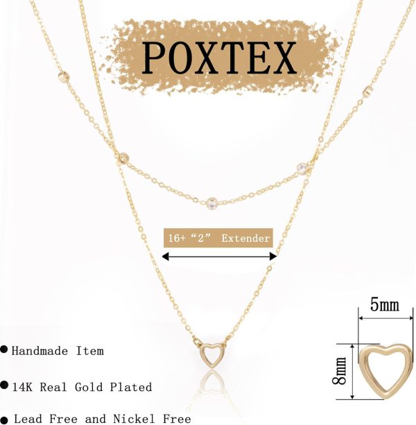 Heart Necklaces for Women, Dainty 14K Gold/Silver Plated Necklace Cute Tiny Gold Diamond Infiniy Heart Pendant Jewelry, Ideal Gifts for Mothers Day Valentines Day Birthday Christmas Graduation - Image 6