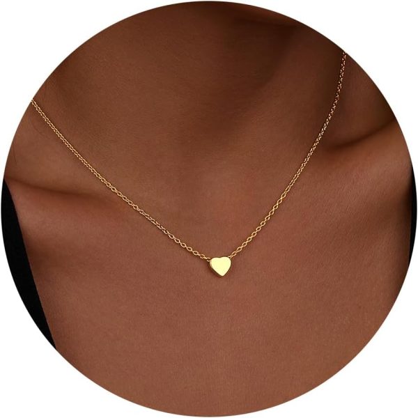 Heart Necklaces for Women, Dainty 14K Gold/Silver Plated Necklace Cute Tiny Gold Diamond Infiniy Heart Pendant Jewelry, Ideal Gifts for Mothers Day Valentines Day Birthday Christmas Graduation - Image 17