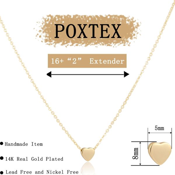 Heart Necklaces for Women, Dainty 14K Gold/Silver Plated Necklace Cute Tiny Gold Diamond Infiniy Heart Pendant Jewelry, Ideal Gifts for Mothers Day Valentines Day Birthday Christmas Graduation - Image 20