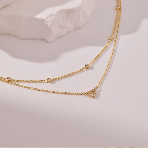 Heart Necklaces for Women, Dainty 14K Gold/Silver Plated Necklace Cute Tiny Gold Diamond Infiniy Heart Pendant Jewelry, Ideal Gifts for Mothers Day Valentines Day Birthday Christmas Graduation - Image 24