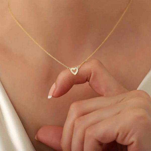 Heart Necklaces for Women, Dainty 14K Gold/Silver Plated Necklace Cute Tiny Gold Diamond Infiniy Heart Pendant Jewelry, Ideal Gifts for Mothers Day Valentines Day Birthday Christmas Graduation - Image 25