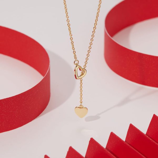 Heart Necklaces for Women, Dainty 14K Gold/Silver Plated Necklace Cute Tiny Gold Diamond Infiniy Heart Pendant Jewelry, Ideal Gifts for Mothers Day Valentines Day Birthday Christmas Graduation - Image 33