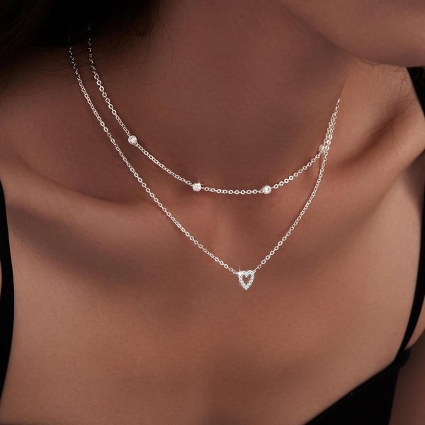Heart Necklaces for Women, Dainty 14K Gold/Silver Plated Necklace Cute Tiny Gold Diamond Infiniy Heart Pendant Jewelry, Ideal Gifts for Mothers Day Valentines Day Birthday Christmas Graduation - Image 35