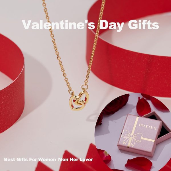 Heart Necklaces for Women, Dainty 14K Gold/Silver Plated Necklace Cute Tiny Gold Diamond Infiniy Heart Pendant Jewelry, Ideal Gifts for Mothers Day Valentines Day Birthday Christmas Graduation - Image 44