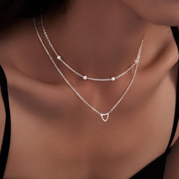Heart Necklaces for Women, Dainty 14K Gold/Silver Plated Necklace Cute Tiny Gold Diamond Infiniy Heart Pendant Jewelry, Ideal Gifts for Mothers Day Valentines Day Birthday Christmas Graduation - Image 53