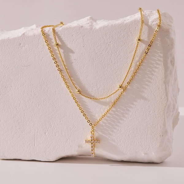 Cross Necklace for Women, Dainty14K Real Gold Silver Plated Cross Choker Pendant Jewelry Non Tarnish Waterproof Trendy Cute Simple Small Necklace Easter Christian Baptism Religious Faith Jewelry Gifts - Image 23