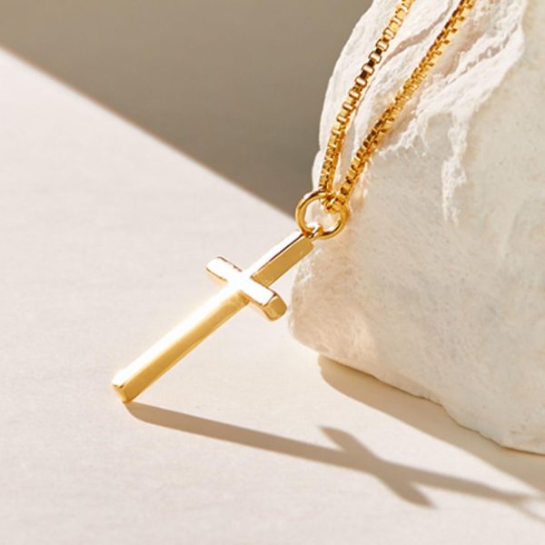 Cross Necklace for Women, Dainty14K Real Gold Silver Plated Cross Choker Pendant Jewelry Non Tarnish Waterproof Trendy Cute Simple Small Necklace Easter Christian Baptism Religious Faith Jewelry Gifts - Image 40