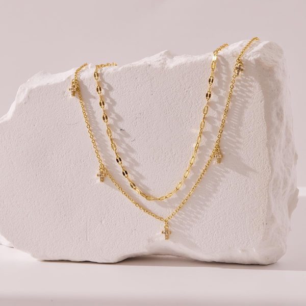 Cross Necklace for Women, Dainty14K Real Gold Silver Plated Cross Choker Pendant Jewelry Non Tarnish Waterproof Trendy Cute Simple Small Necklace Easter Christian Baptism Religious Faith Jewelry Gifts - Image 58