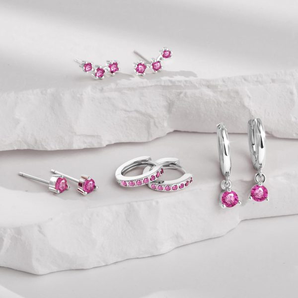 4 Pairs Stud Hoop Earrings Set for Women, Trendy Dangle Jacket Huggie Stacks for Multiple Piercing, Hypoallergenic Cartilage Jewelry Gifts - Image 35
